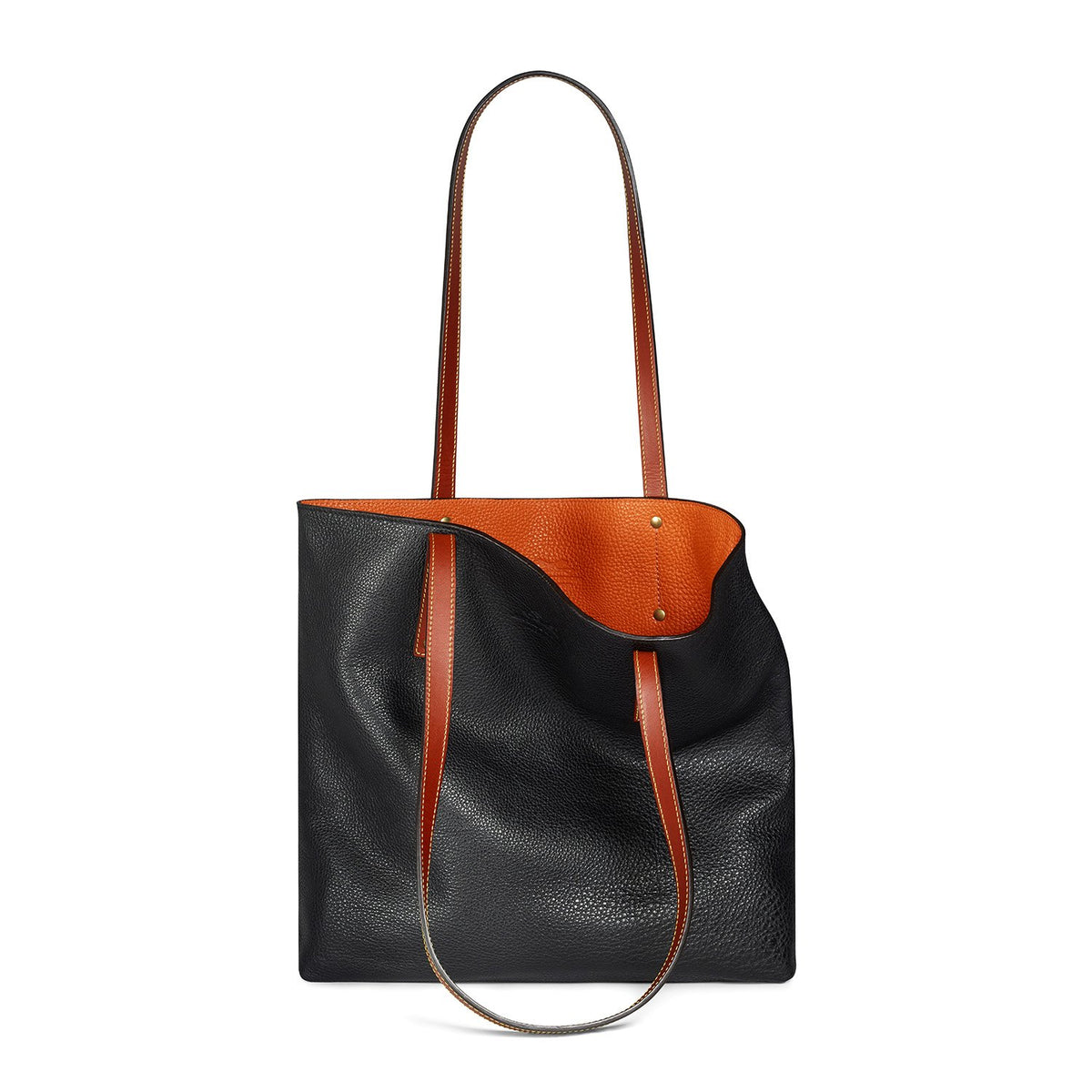 Black and red reversible tote bag best sale